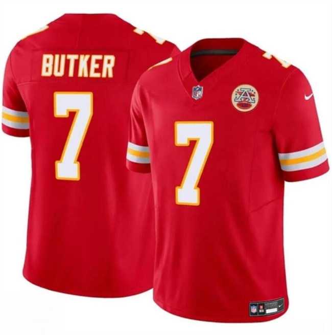 Men & Women & Youth Kansas City Chiefs #7 Harrison Butker Red 2024 F.U.S.E Vapor Untouchable Limited Stitched Jersey->kansas city chiefs->NFL Jersey